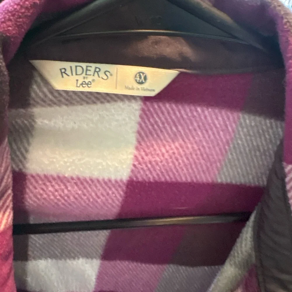 Lee Purple Plaid Teddy Jacket - Picture 3 of 4